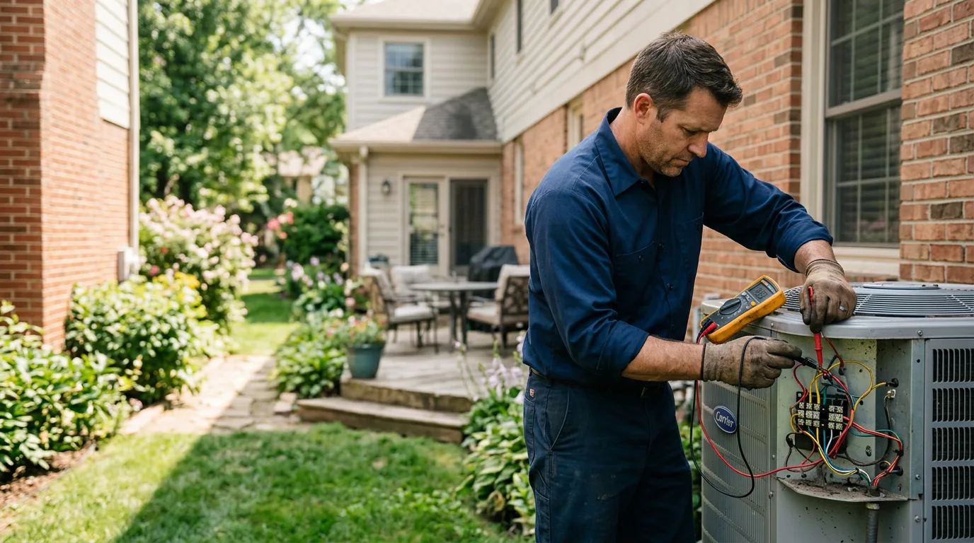 HVAC technician working near Mankato, KS
